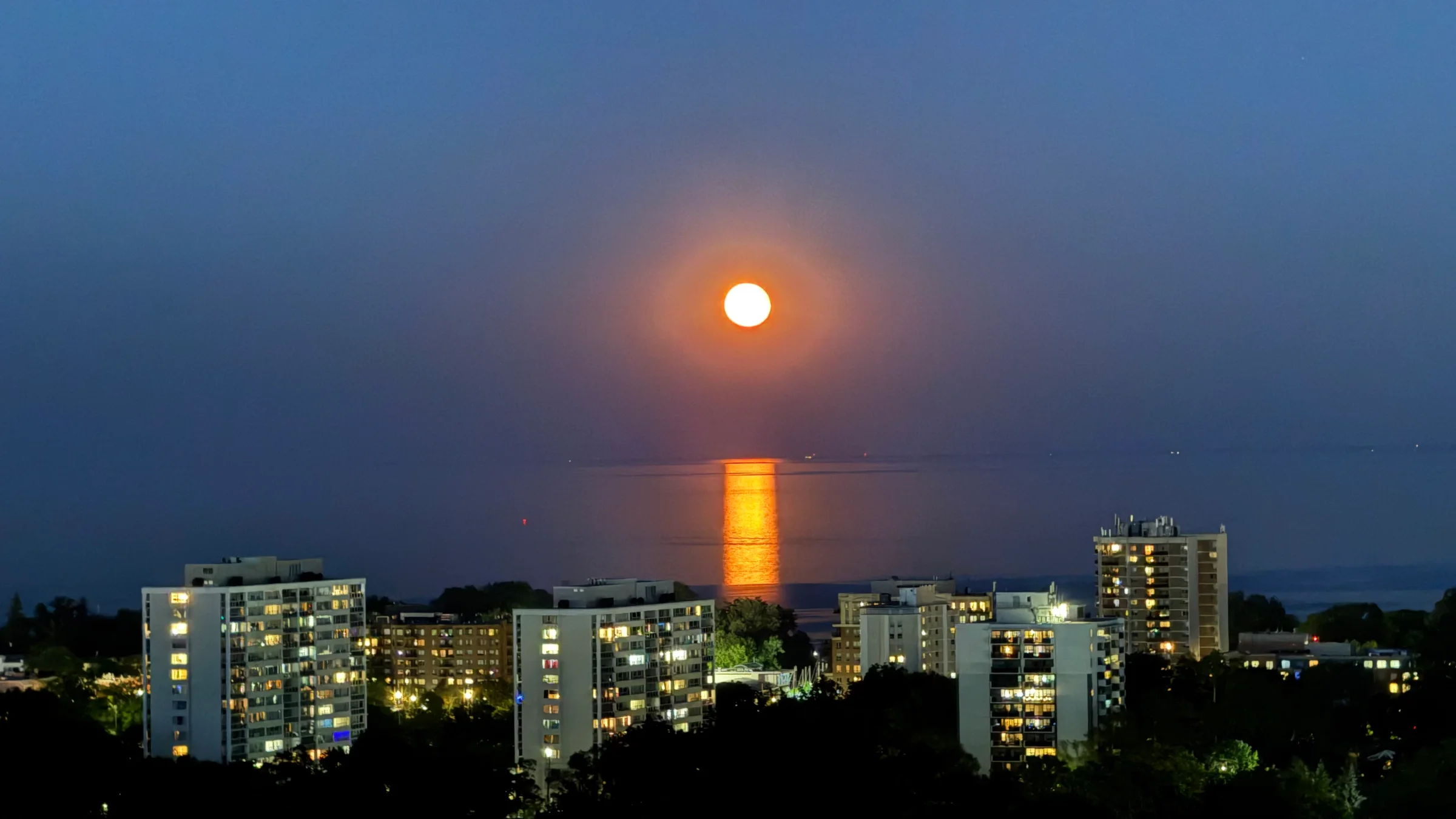 Shot of the buck moon from July 29 2026 from my balcony in Oakville